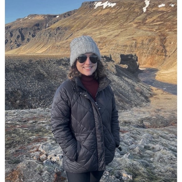 NWT BARBOUR Hoxa Diamond Quilted High Neck Drawcord Waist Slim Puffer Coat 2X - Picture 6 of 9